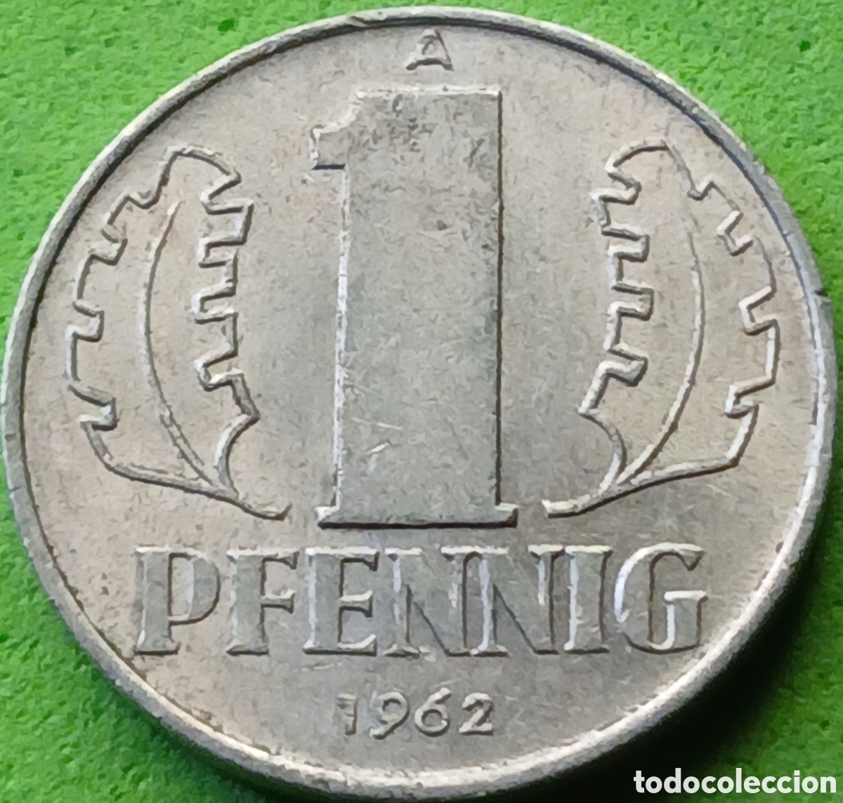 Monedas antiguas de Europa: Alemania Oriental 1 pfennig 1962 km#8.1