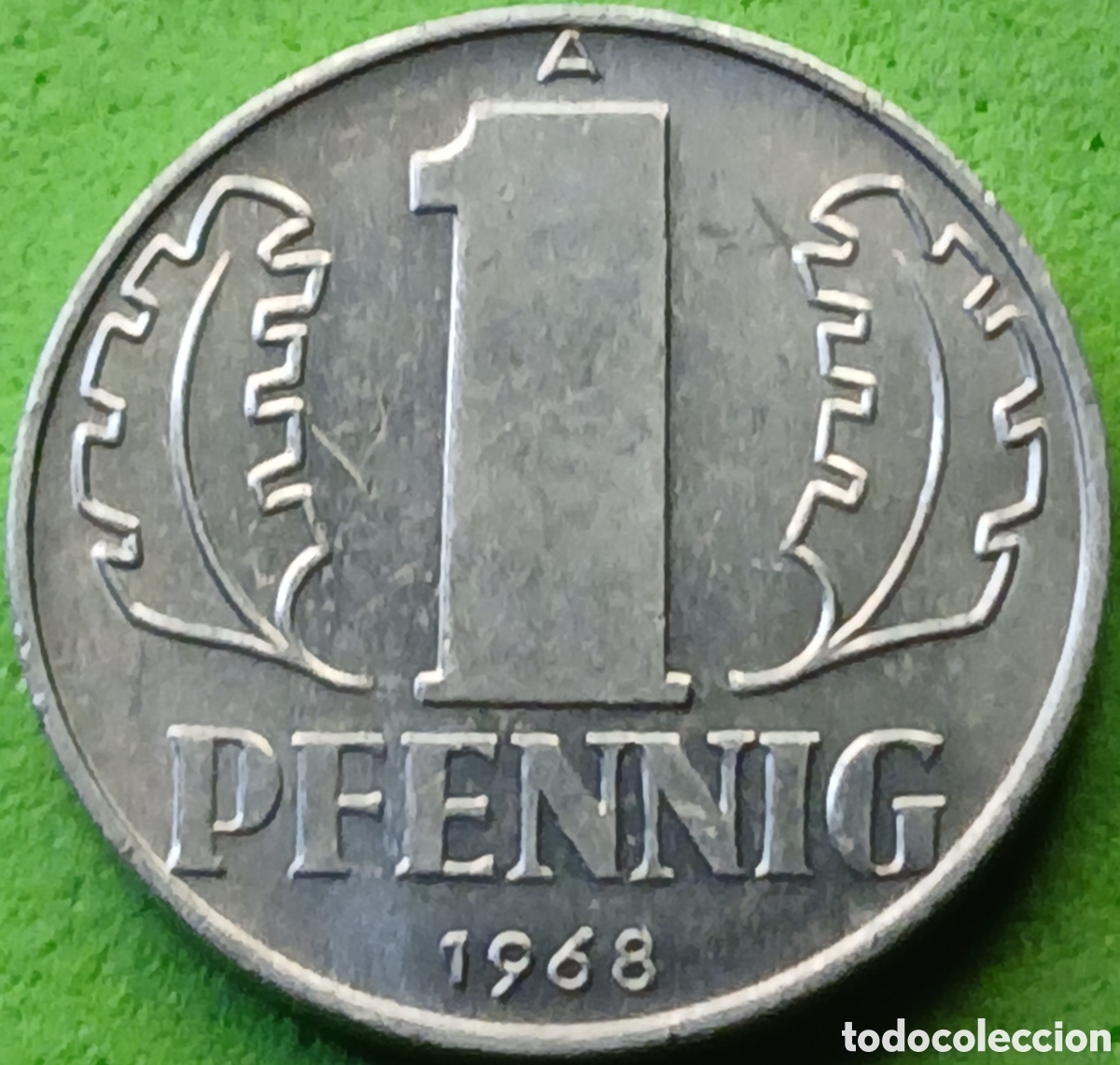 Monedas antiguas de Europa: Alemania Oriental 1 pfennig 1968 km#8.1