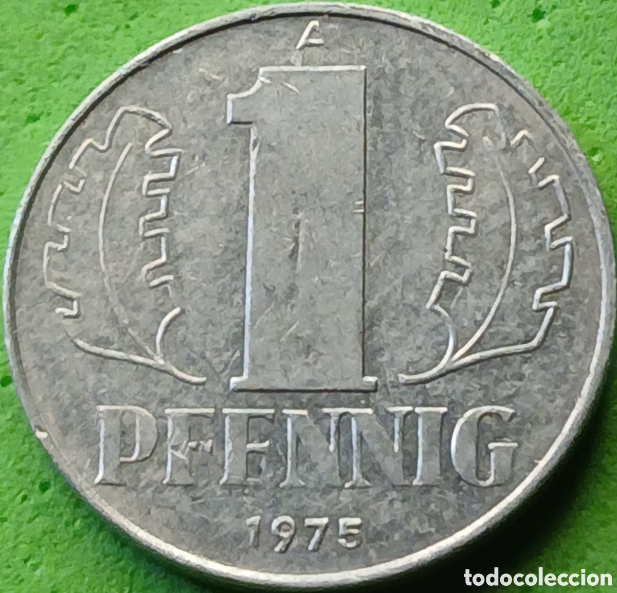 Monedas antiguas de Europa: Alemania Oriental 1 pfennig 1975 km#8.1