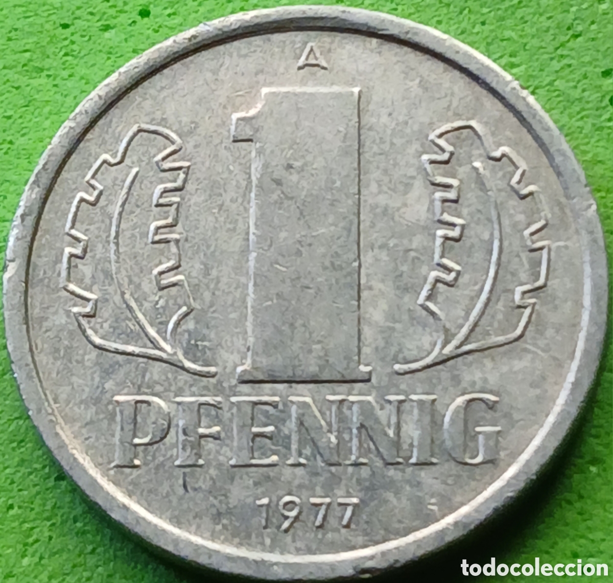 Monedas antiguas de Europa: Alemania Oriental 1 pfennig 1977 km#8.2