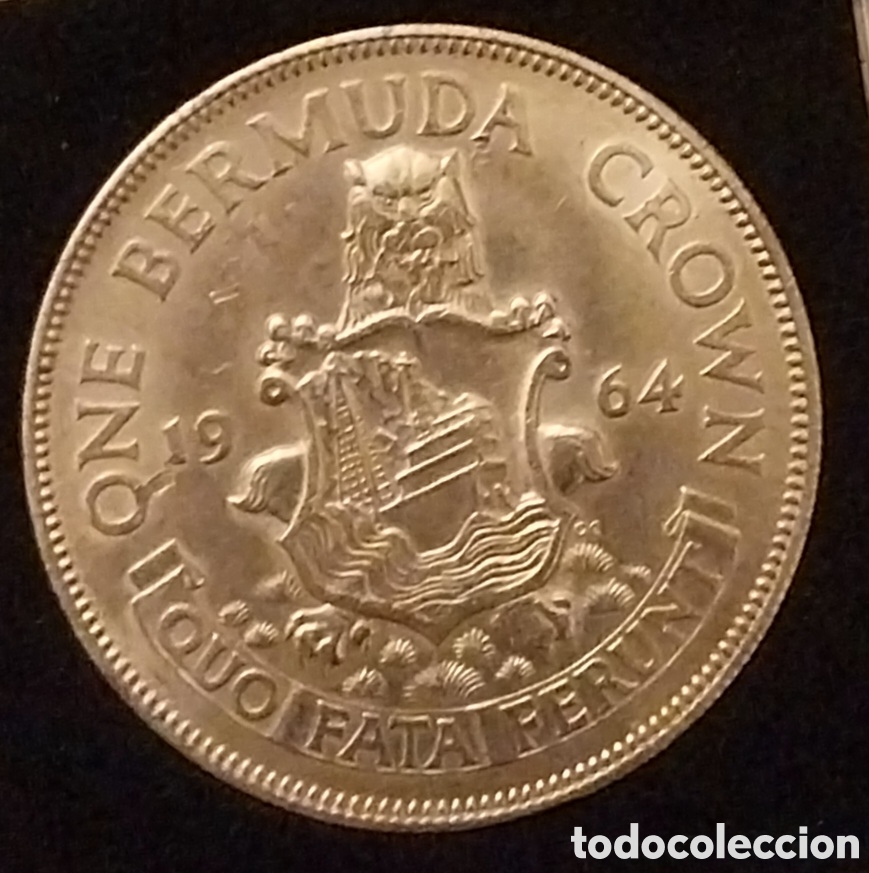 Monedas antiguas de Europa: One Bermuda CROWN Isla Bermuda