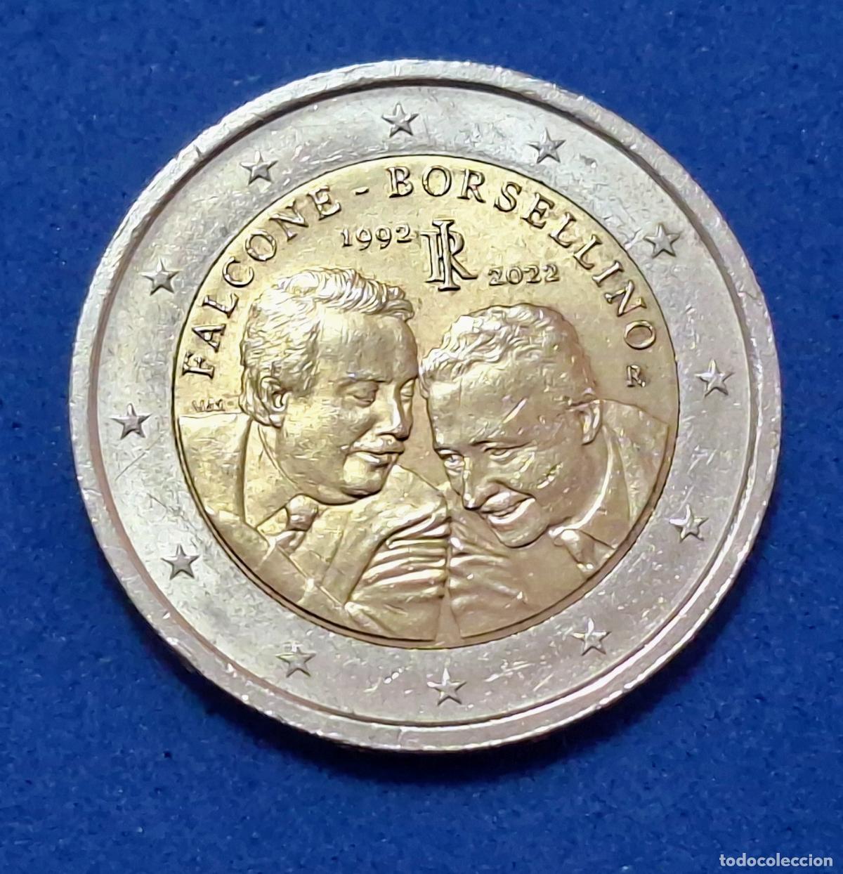 Monedas antiguas de Europa: Moneda de Italia. 2 Euros. A&ntilde;o 2022. Conmemorativa Falcone y Borsellino