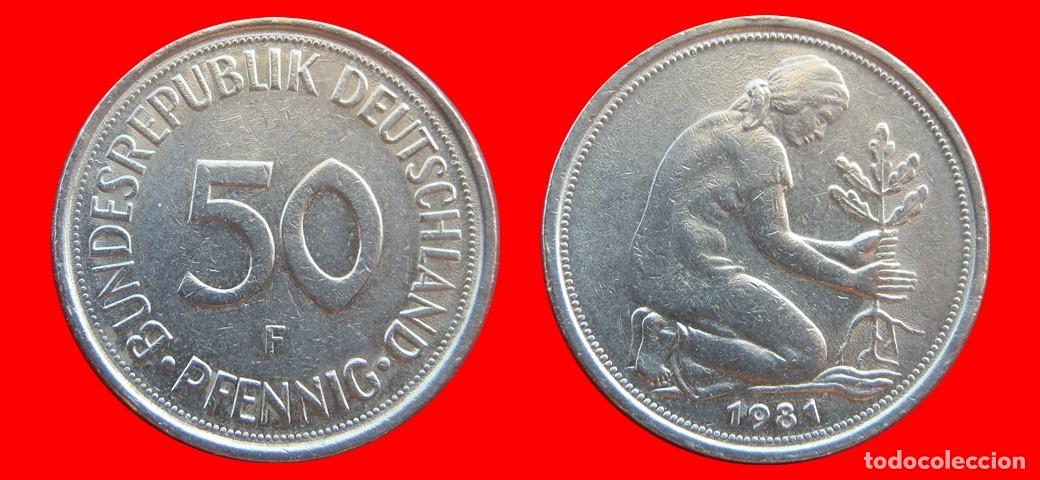 Monedas antiguas de Europa: 50 PFENNIG 1981-F BRD ALEMANIA-154743
