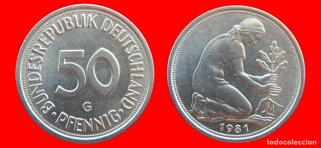 Monedas antiguas de Europa: 50 PFENNIG 1981-G BRD ALEMANIA-154744