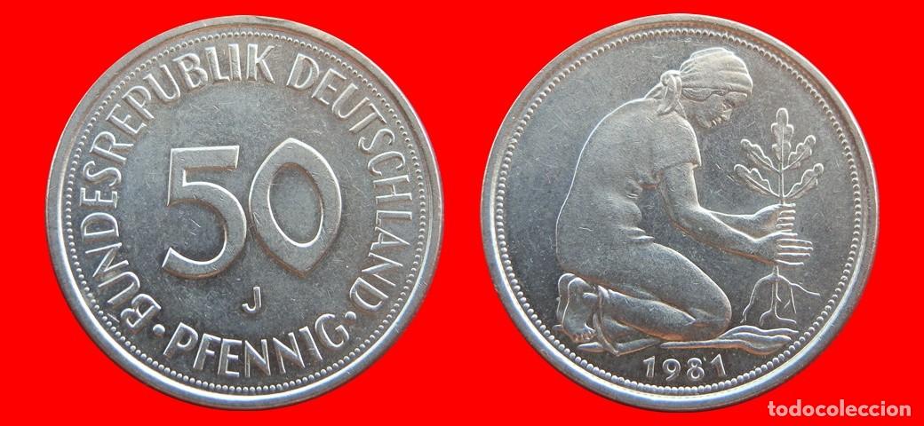 Monedas antiguas de Europa: 50 PFENNIG 1981-J BRD ALEMANIA-154745