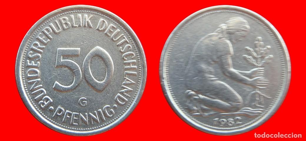 Monedas antiguas de Europa: 50 PFENNIG 1982-G BRD ALEMANIA-154747