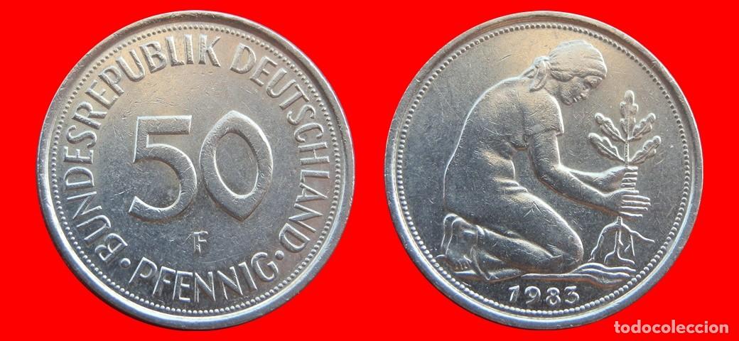 Monedas antiguas de Europa: 50 PFENNIG 1983-F BRD ALEMANIA-154749