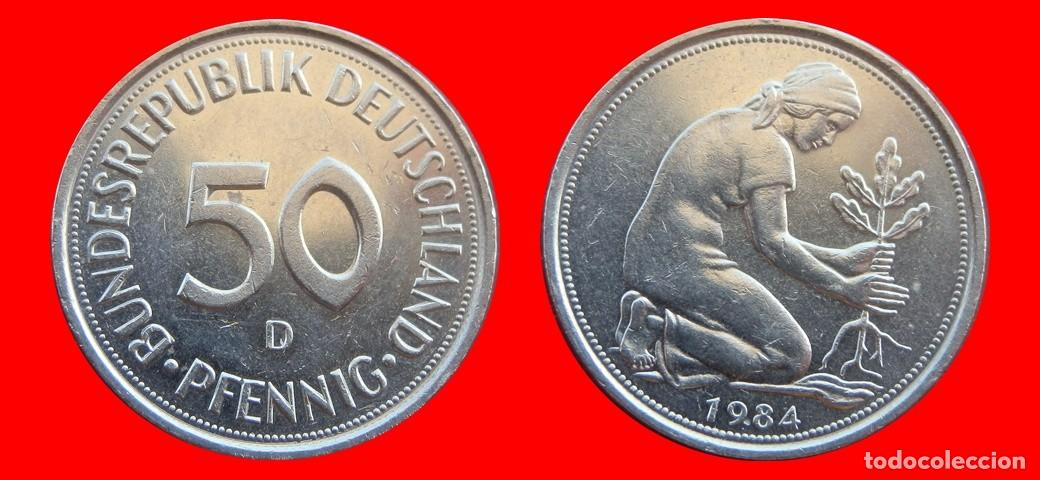 Monedas antiguas de Europa: 50 PFENNIG 1984-D BRD ALEMANIA-154751