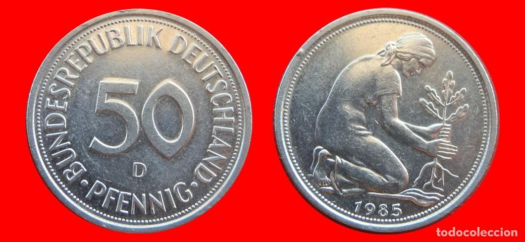 Monedas antiguas de Europa: 50 PFENNIG 1985-D BRD ALEMANIA-154753