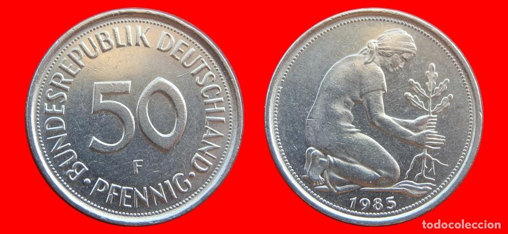 Monedas antiguas de Europa: 50 PFENNIG 1985-F BRD ALEMANIA-154754