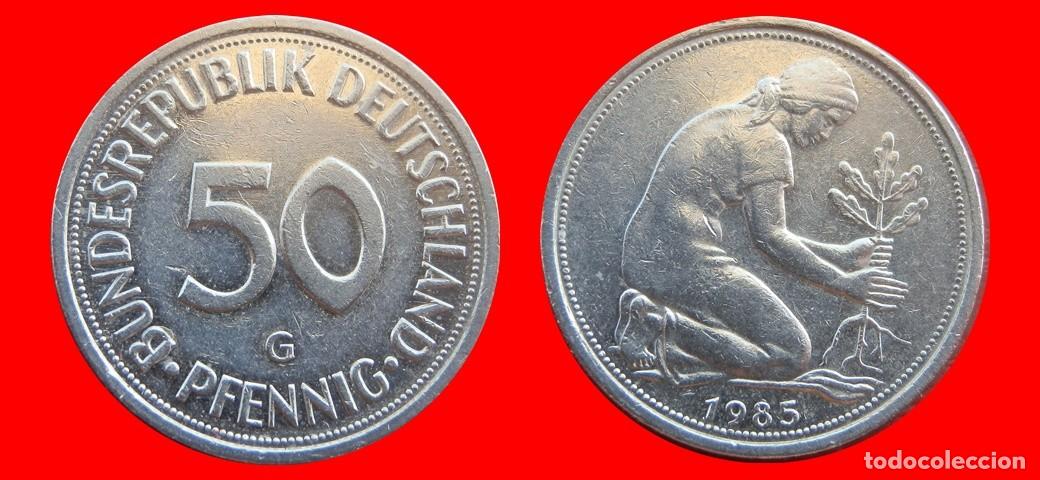Monedas antiguas de Europa: 50 PFENNIG 1985-G BRD ALEMANIA-154755