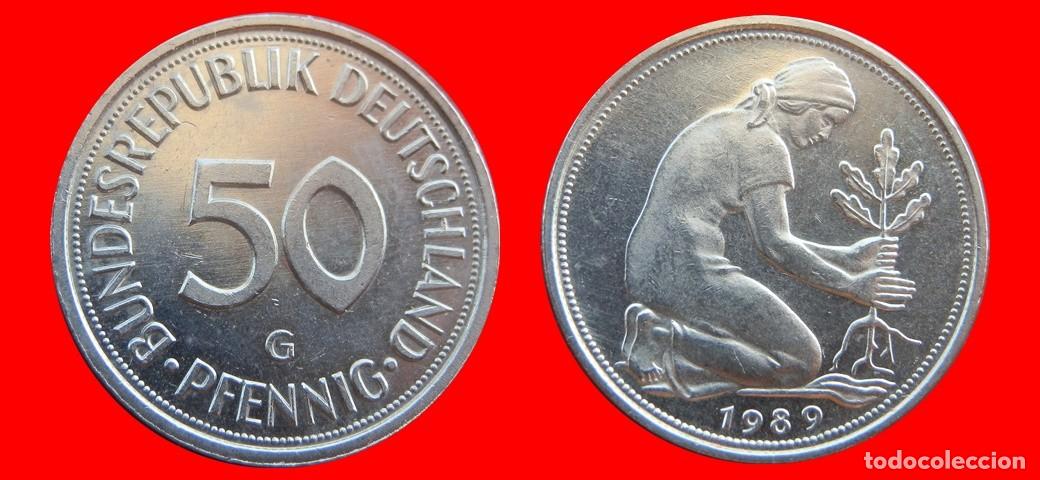 Monedas antiguas de Europa: 50 PFENNIG 1989-G BRD ALEMANIA-154763