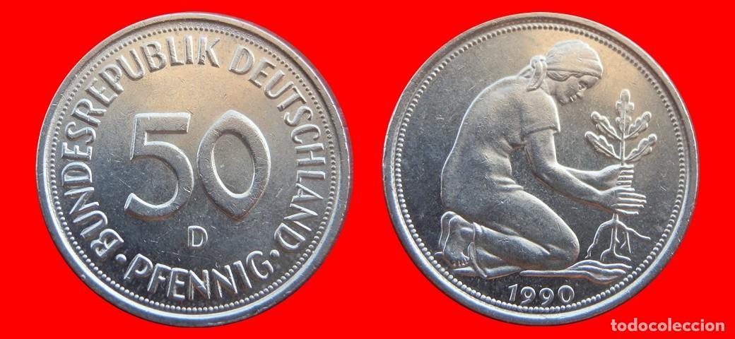 Monedas antiguas de Europa: 50 PFENNIG 1990-D BRD ALEMANIA-154766