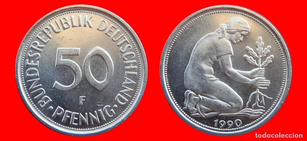 Monedas antiguas de Europa: 50 PFENNIG 1990-F BRD ALEMANIA-154767