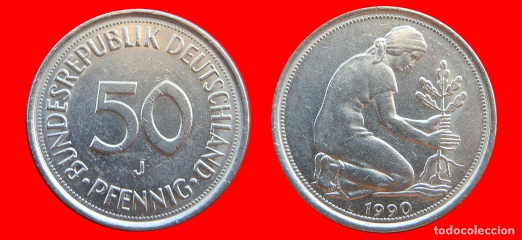 Monedas antiguas de Europa: 50 PFENNIG 1990-J BRD ALEMANIA-154769