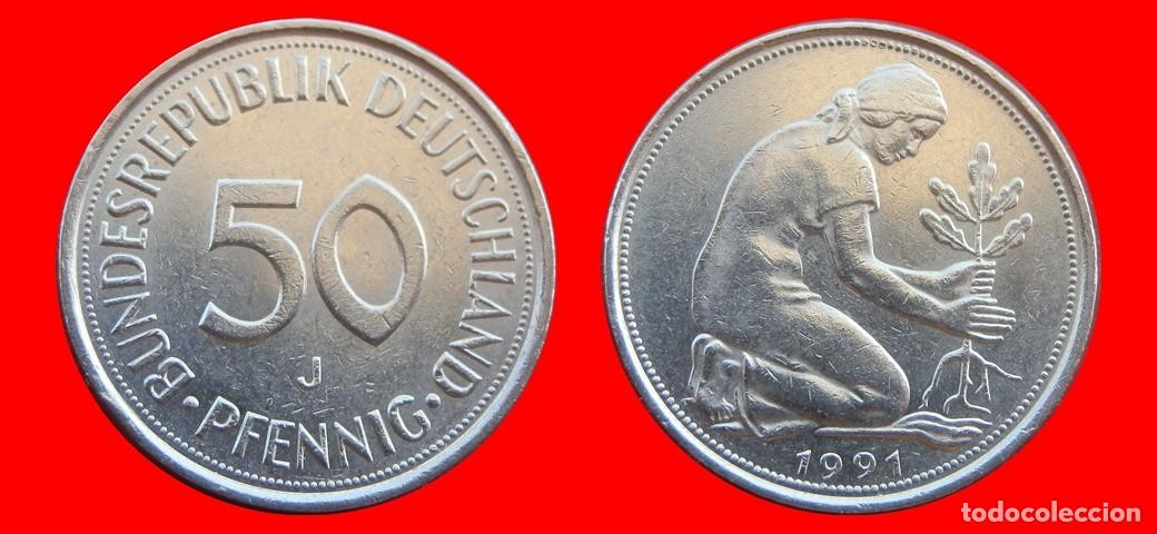 Monedas antiguas de Europa: 50 PFENNIG 1991-J BRD ALEMANIA-154771