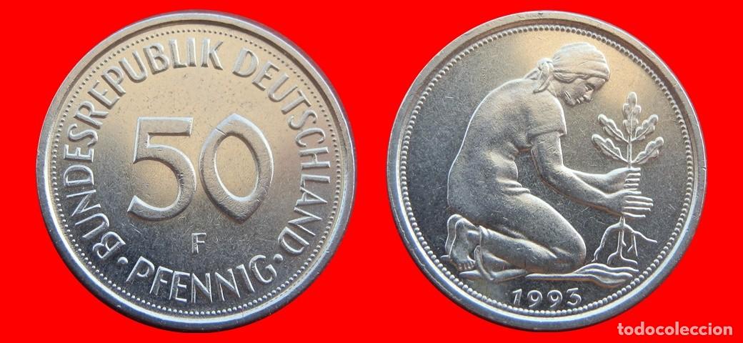 Monedas antiguas de Europa: 50 PFENNIG 1993-F BRD ALEMANIA-154773