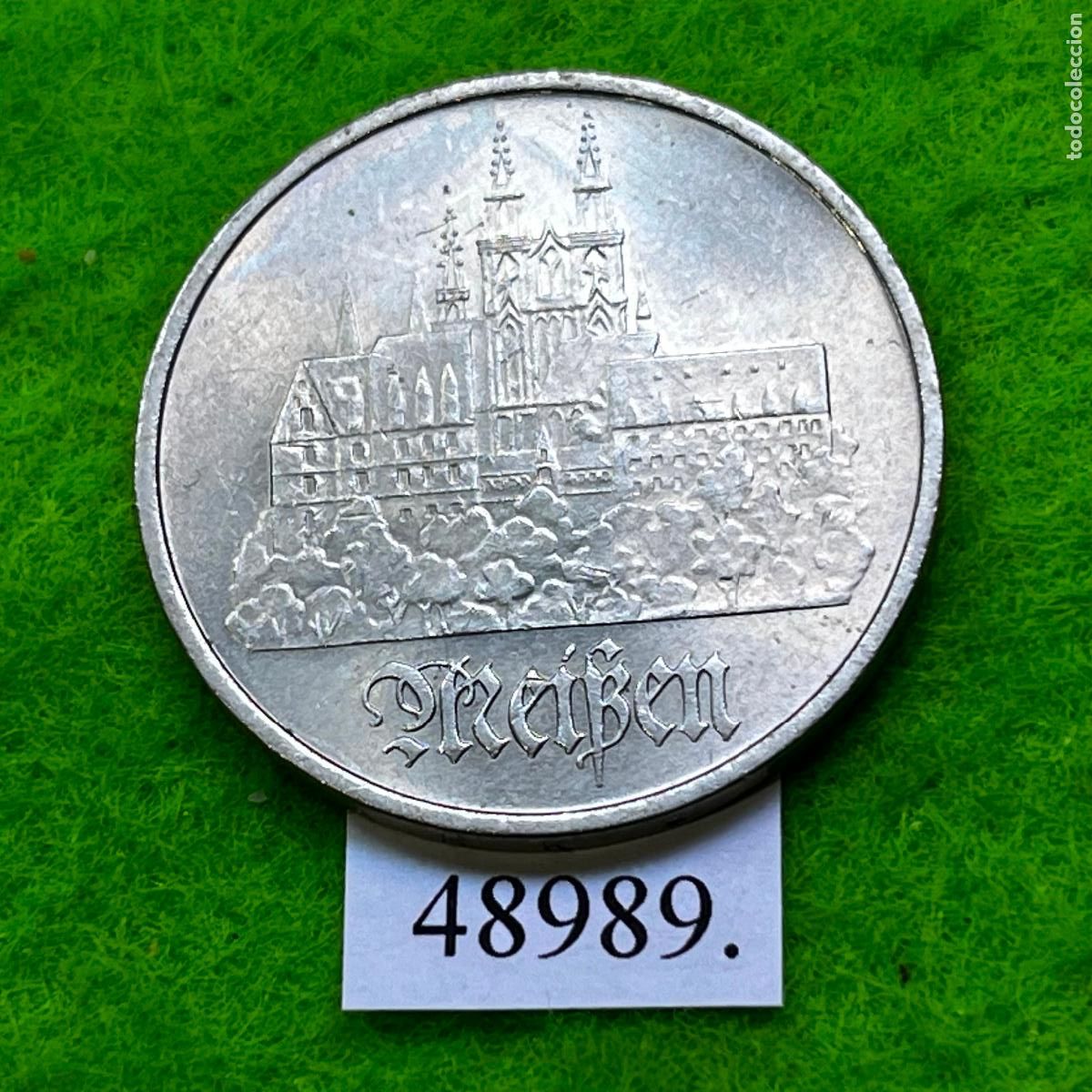 Monedas antiguas de Europa: ALEMANIA COMUNISTA RDA ; DDR 5 marcos 1972 A Meissen