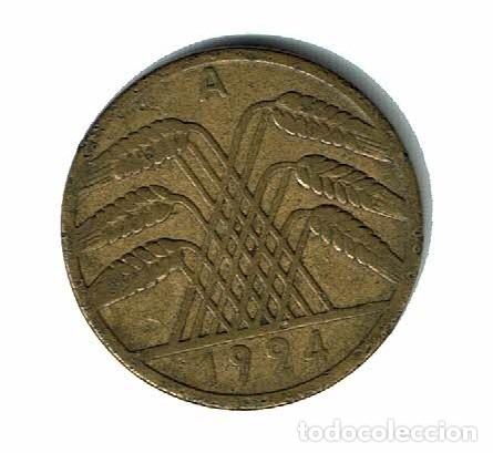 Monedas antiguas de Europa: ALEMANIA 10 PFENNIG 1924 A RENTENPFENNIG