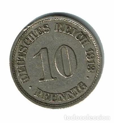 Monedas antiguas de Europa: ALEMANIA 10 PFENNIG 1913 A -