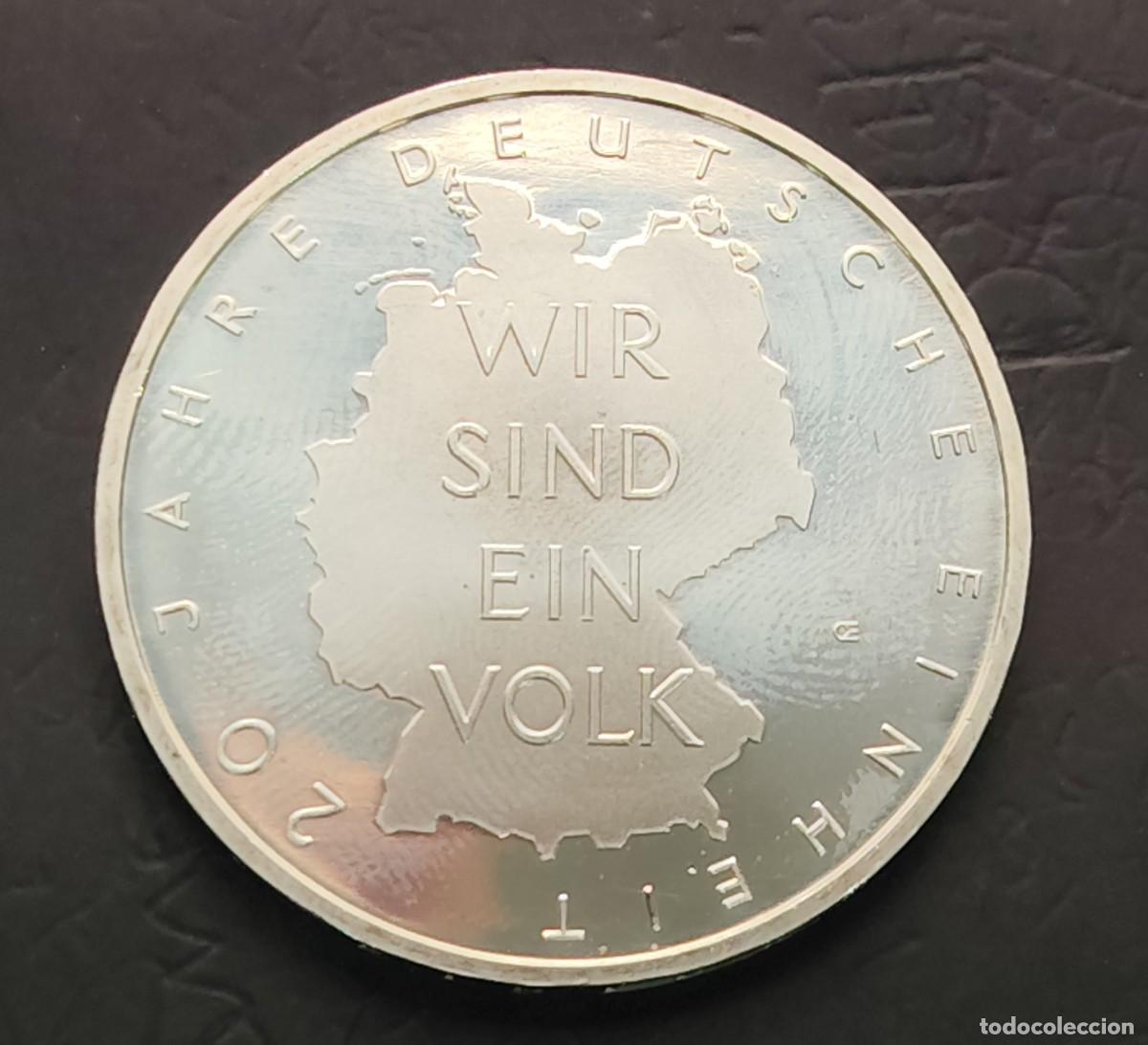 Monete antiche di Europa: ALEMANIA A&Ntilde;O 2010.- 10 EUROS PLATA (925) &rdquo; 20 A&Ntilde;OS DE LA UNIFICACI&Oacute;N &rdquo;. PESO 18 GR