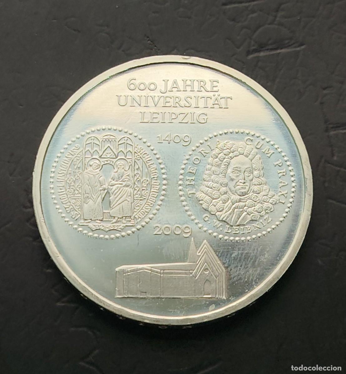 Old Coins of Europe: ALEMANIA A&Ntilde;O 2009 10 EUROS PLATA (925 ) &rdquo; 600 ANIVERSARIO UNIVERSIDAD LEIPZIG &rdquo;