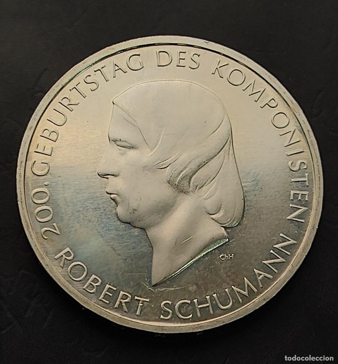 Monedas antiguas de Europa: ALEMANIA A&Ntilde;O 2010 10 EUROS PLATA (925) &rdquo; BICENTENARIO NACIMENTO &rdquo; ROBERT SHUMANN