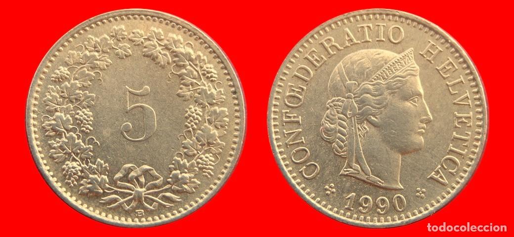 Monedas antiguas de Europa: 5 RAPPEN 1990 SUIZA-154808