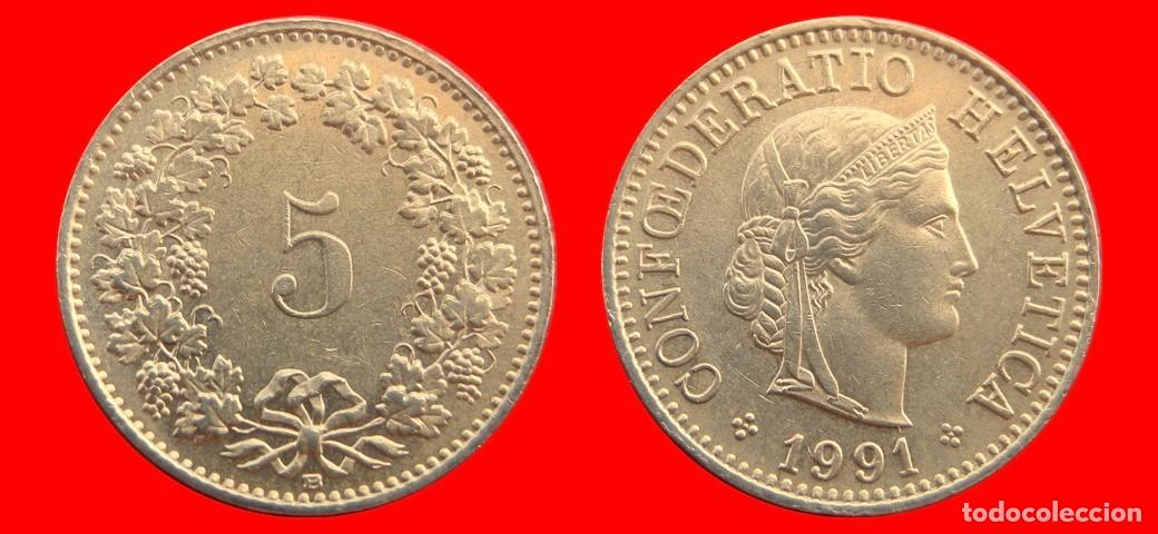Monedas antiguas de Europa: 5 RAPPEN 1991 SUIZA-154809
