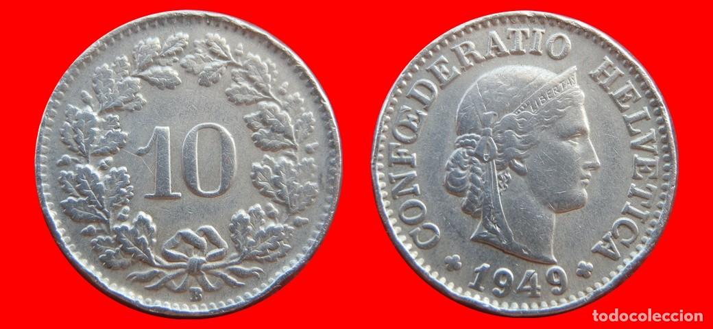 Monedas antiguas de Europa: 10 RAPPEN 1949 SUIZA-154815