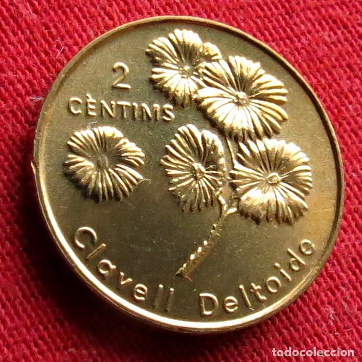 Monedas antiguas de Europa: Andorra 2 cents 2003 Clavel Deltoide UNC