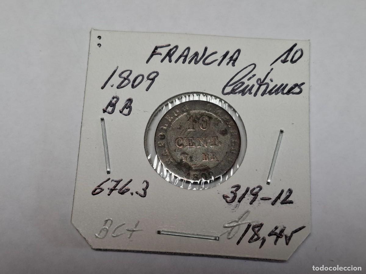 Monedas antiguas de Europa: 10 CENTIMOS de 1809 BB KM 676.3 FRANCIA en BC+