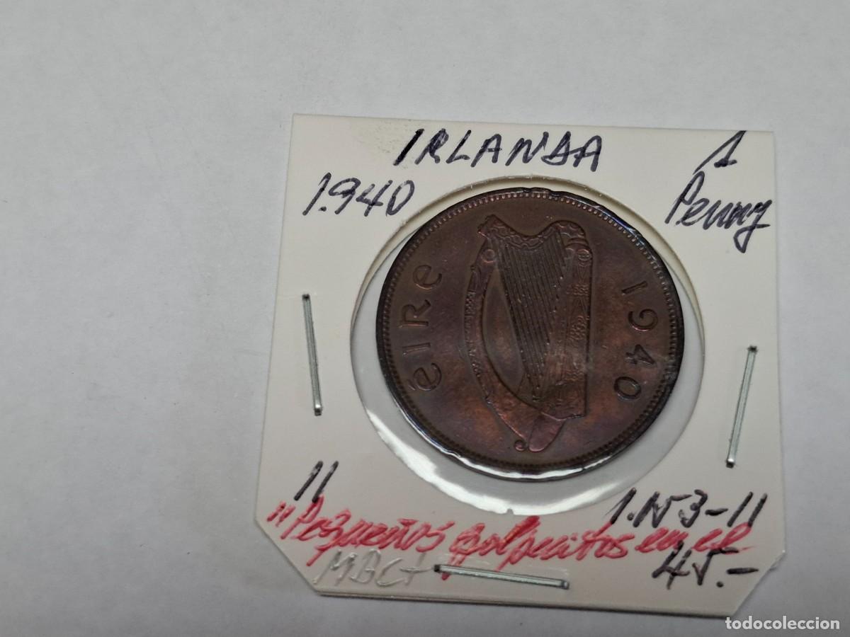 Monedas antiguas de Europa: 1 PENNY de 1940 KM 11 IRLANDA en MBC+