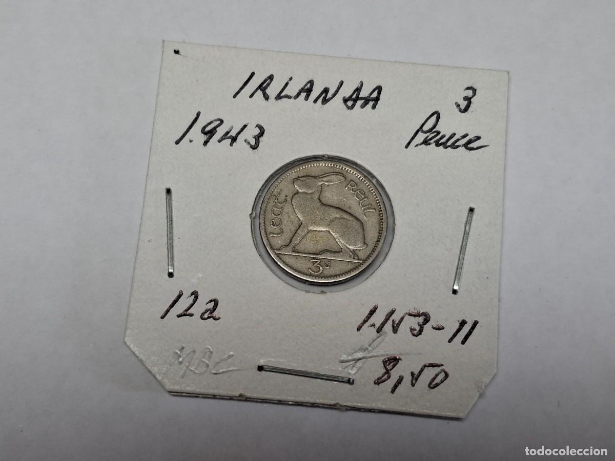 Monedas antiguas de Europa: 3 PENCE de 1943 KM 12a IRLANDA en MBC