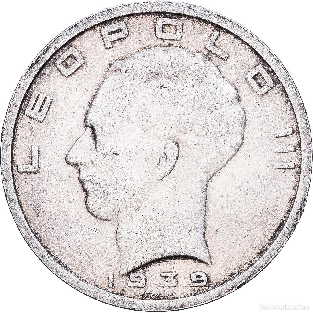 Monedas antiguas de Europa: [#1252338] B&eacute;lgica, Leopold III, 50 Francs, 50 Frank, 1939, Brussels, Plata, MBC, KM:72