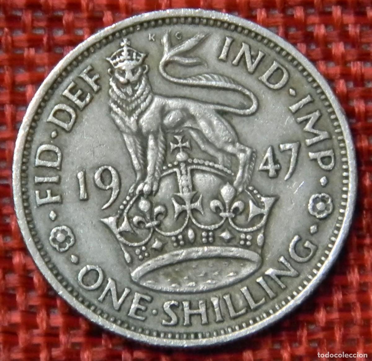 Monedas antiguas de Europa: Reino Unido - United Kingdom - A&ntilde;o 1947 - 1 One shilling - Rey Jorge VI