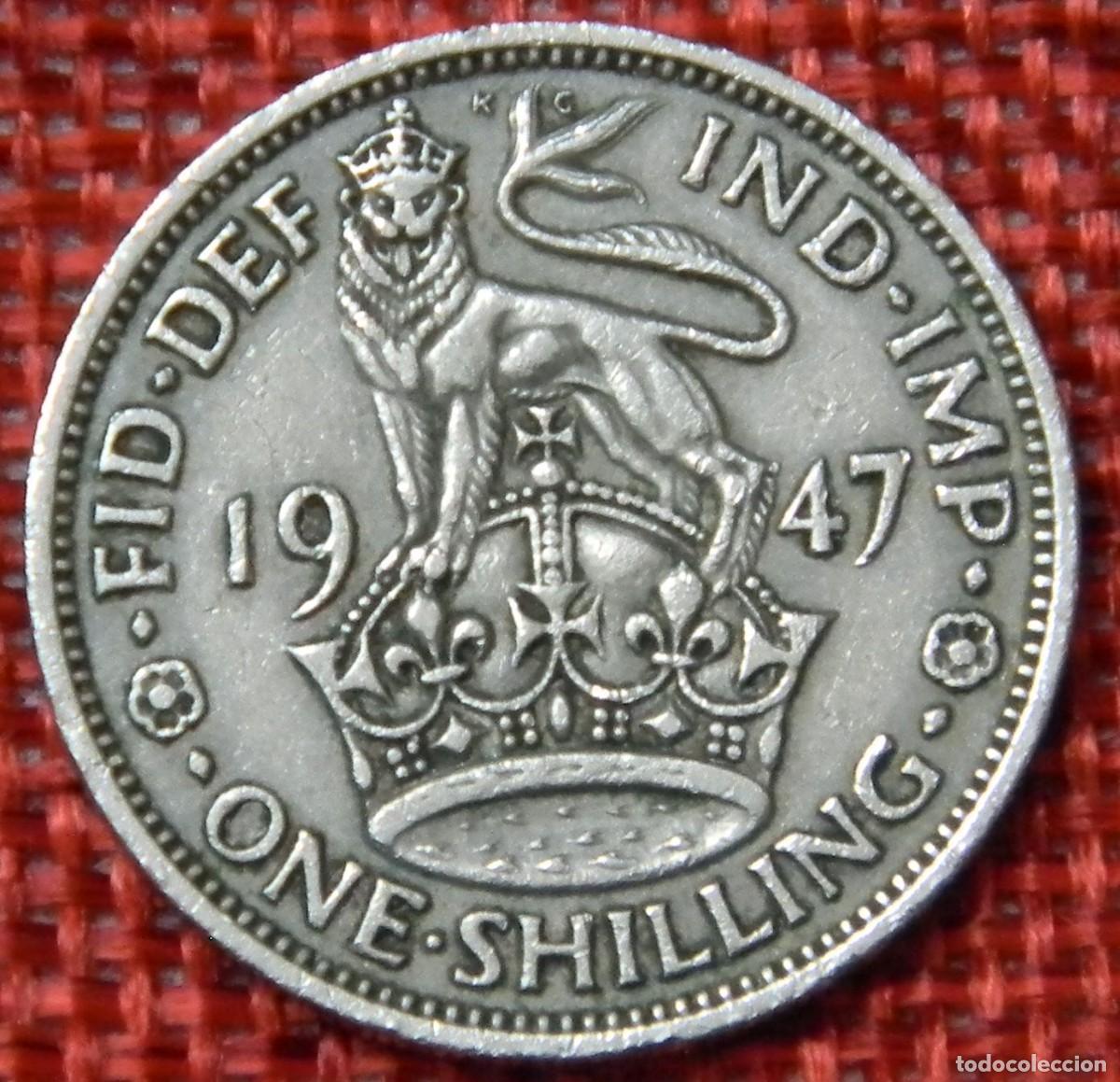 Monedas antiguas de Europa: Reino Unido - United Kingdom - A&ntilde;o 1947 - 1 One shilling - Rey Jorge VI