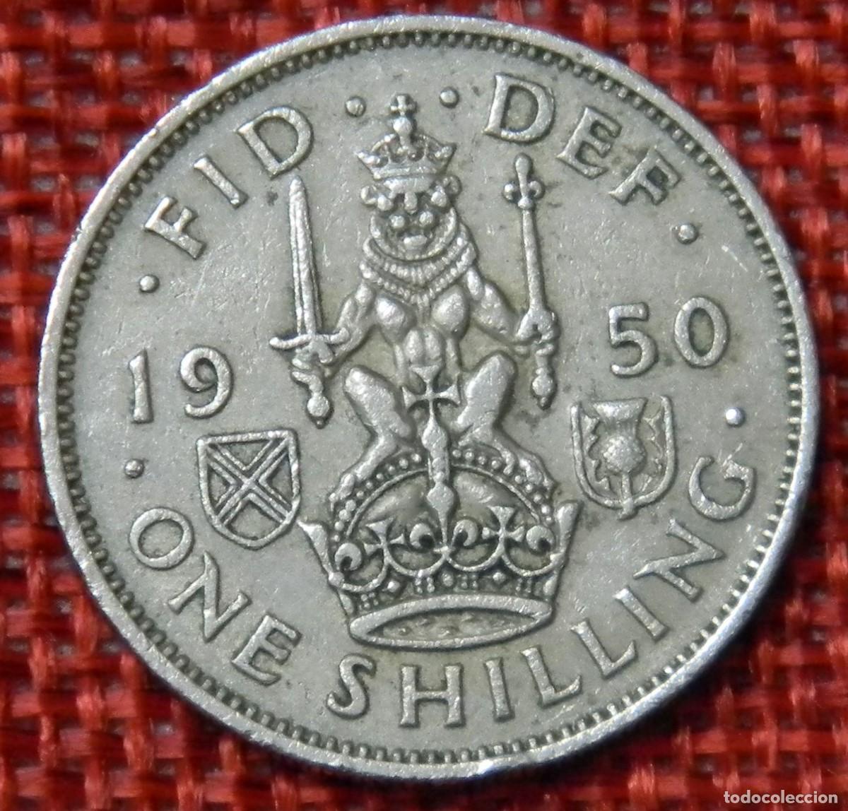 Monedas antiguas de Europa: Reino Unido - United Kingdom - A&ntilde;o 1950 - 1 One shilling - Rey Jorge VI