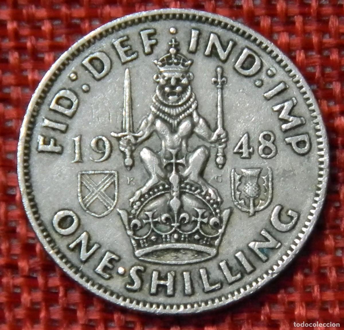 Monedas antiguas de Europa: Reino Unido - United Kingdom - A&ntilde;o 1948 - 1 One shilling - Rey Jorge VI