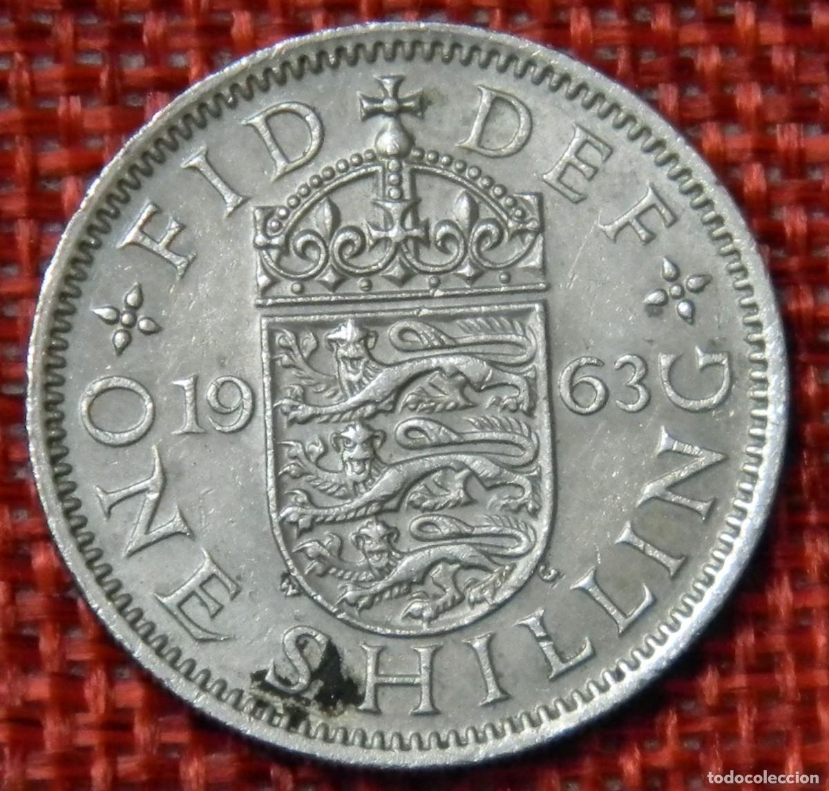 Monedas antiguas de Europa: Reino Unido - United Kingdom - A&ntilde;o 1963 - 1 One shilling - Reina Isabel II - Elizabeth II