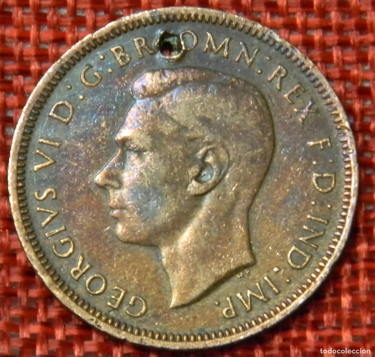 Monedas antiguas de Europa: Reino Unido - United Kingdom - A&ntilde;o 1941 - Half Penny - Rey Jorge VI Georgius VI
