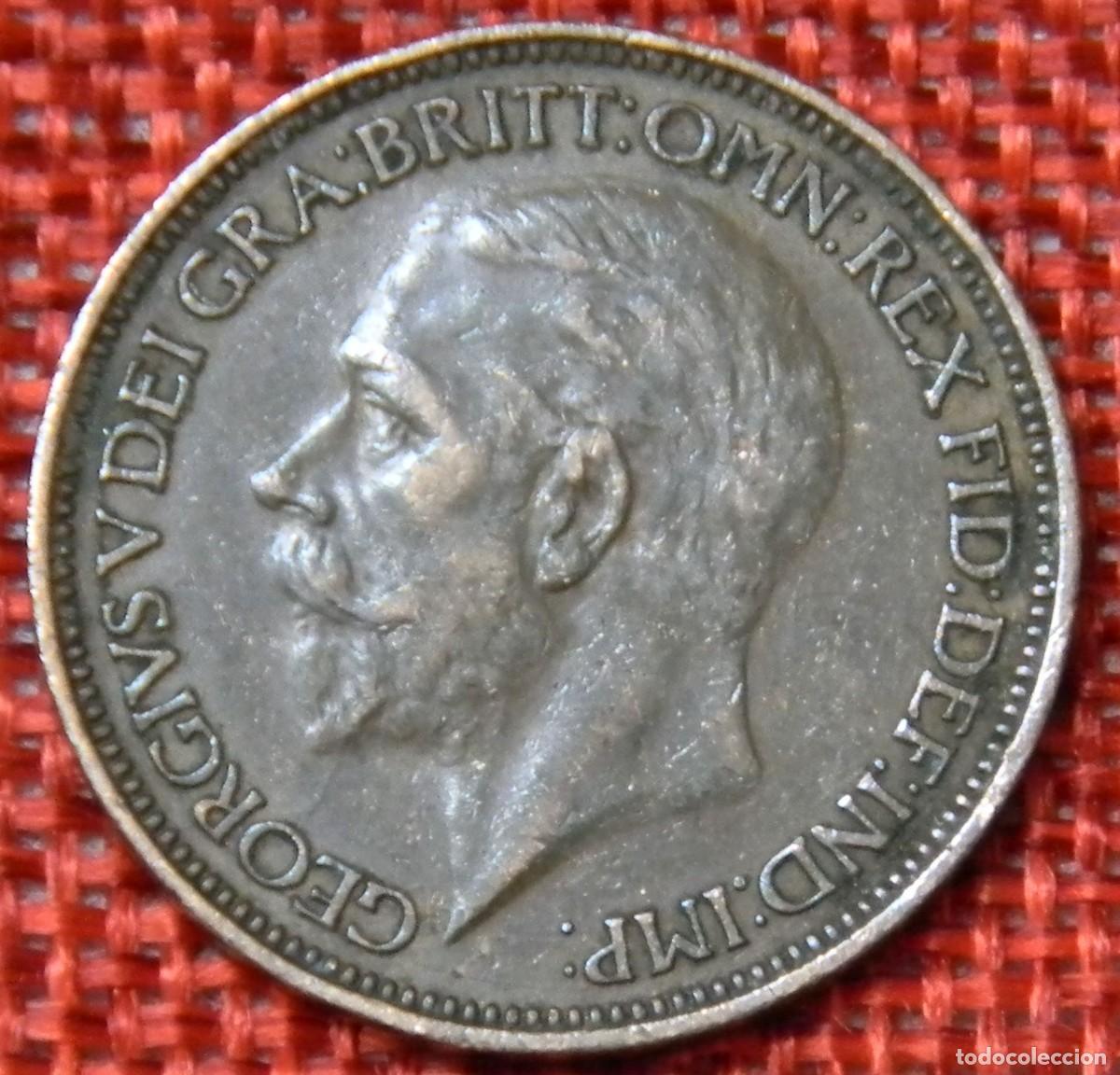 Monedas antiguas de Europa: Reino Unido - United Kingdom - A&ntilde;o 1925 - Half Penny - Rey Jorge V Georgius V