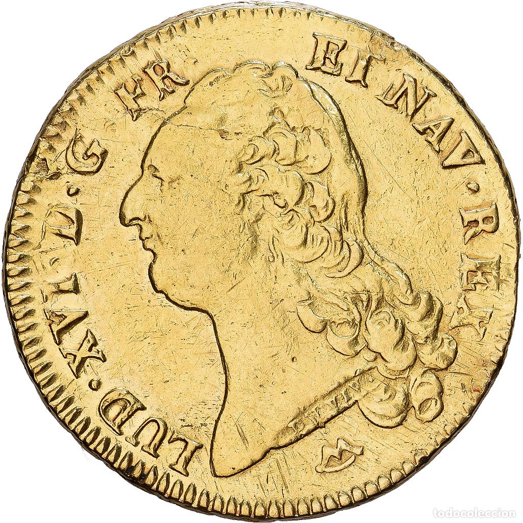 Alte M&uuml;nzen aus Europa: [#1546432] Francia, Louis XVI, Double Louis d'or &agrave; la t&ecirc;te nue, 1786, Montpellier, Oro
