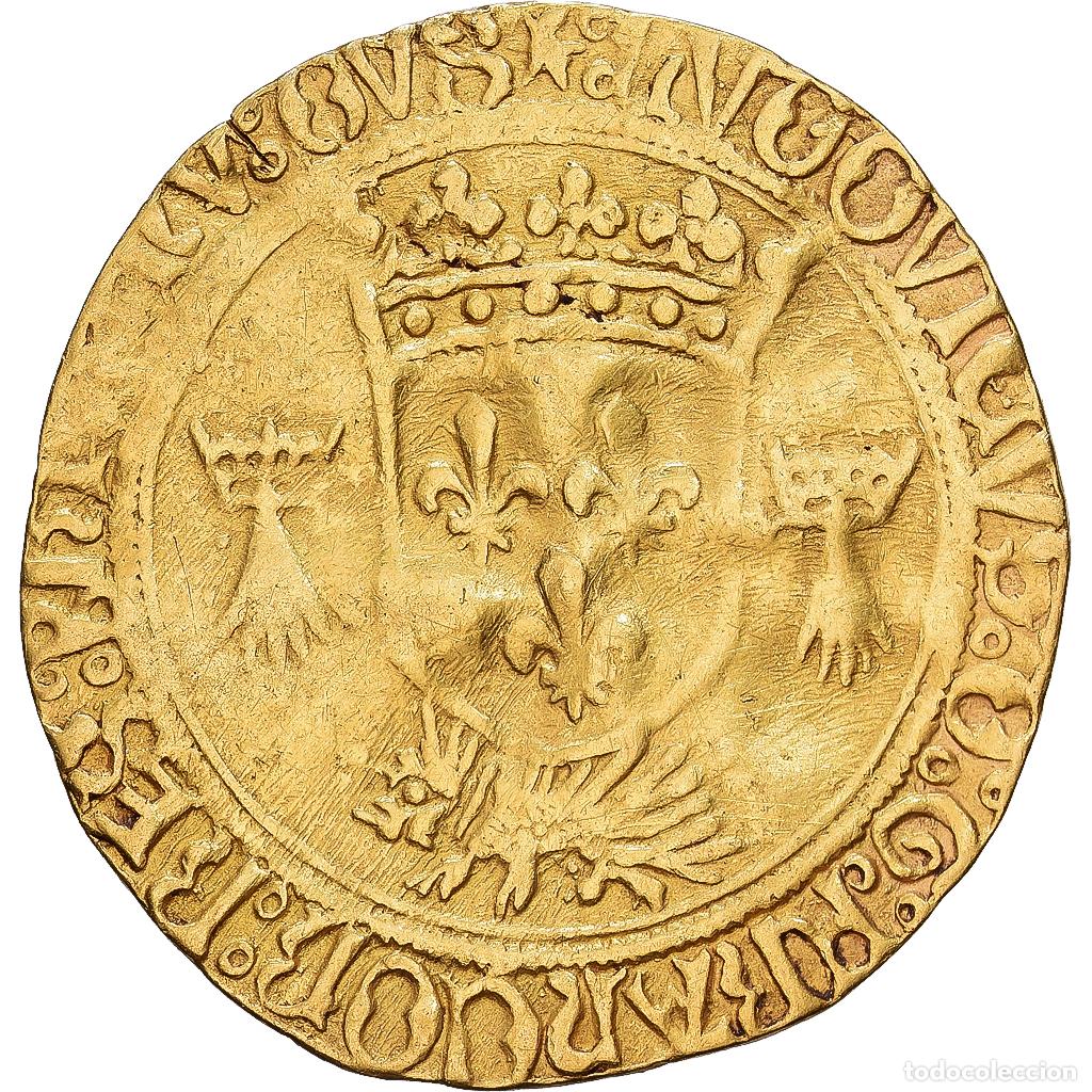 Alte M&uuml;nzen aus Europa: [#1546384] Francia, Louis XII, Ecu d'or aux Porcs-Epics, 1498-1515, Nantes, Oro, BC+
