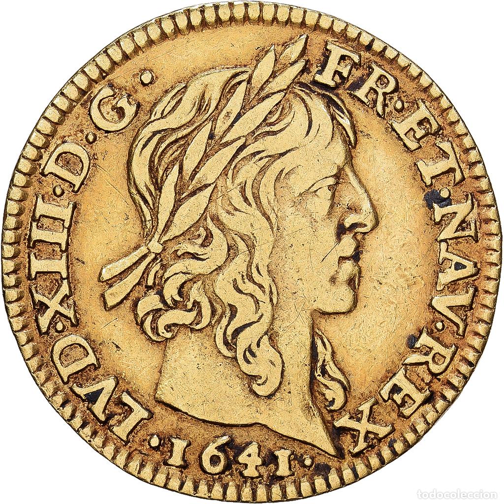 Alte M&uuml;nzen aus Europa: [#1546372] Francia, Louis XIII, 1/2 Louis d'or, 1641, Paris, Oro, BC+
