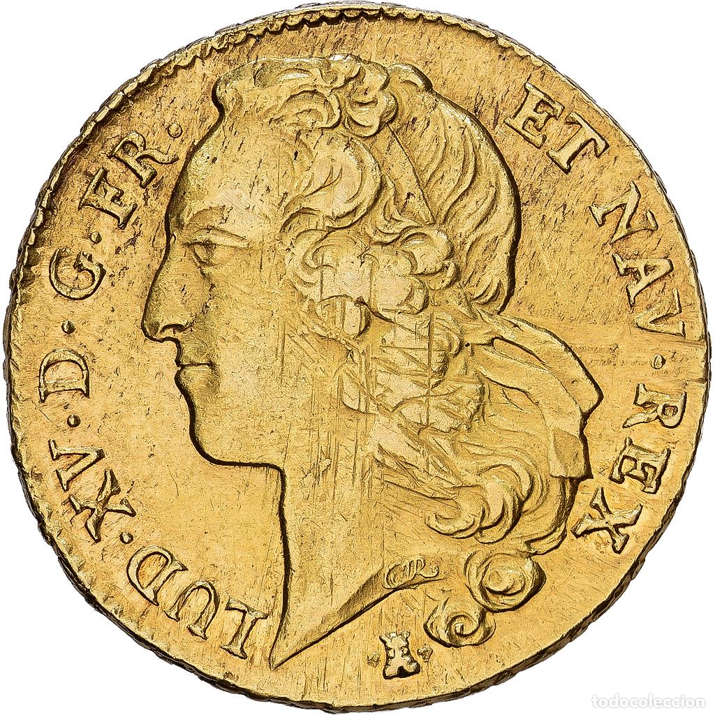 Monedas antiguas de Europa: [#1546378] Francia, Louis XV, Double Louis d'or au bandeau, 1753, Nantes, Oro, BC+
