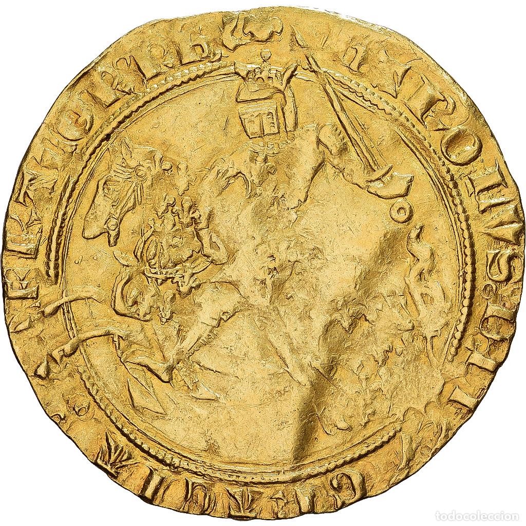 Monedas antiguas de Europa: [#1546433] Francia, Charles V, Franc &agrave; cheval, Dauphin&eacute;, 1364-1380, Uncertain Mint, Oro