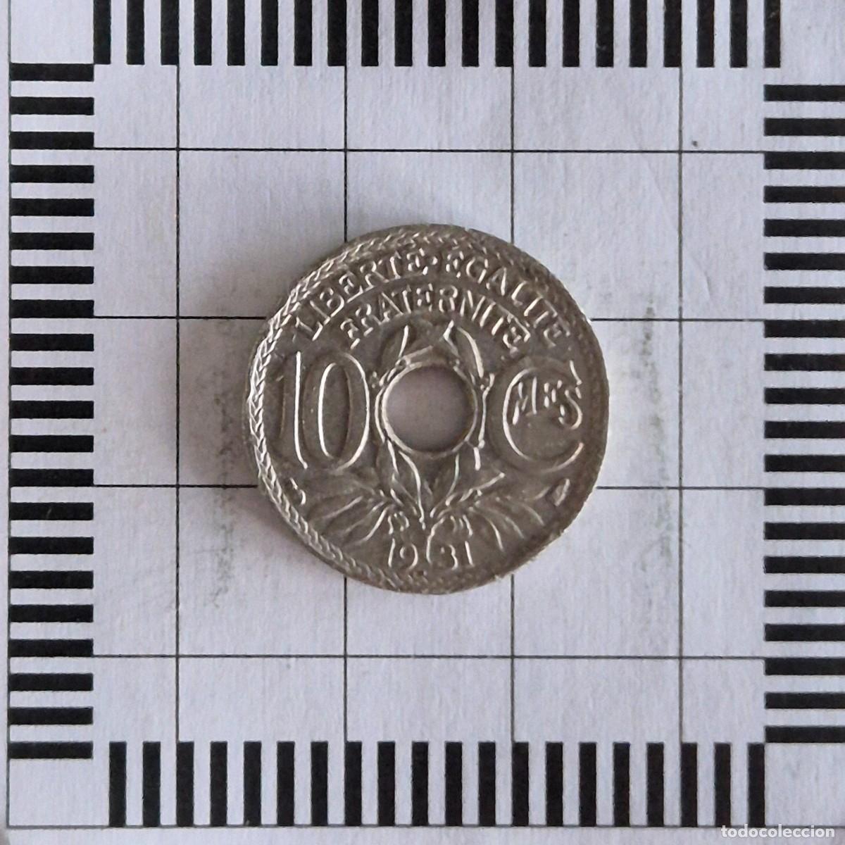 Monedas antiguas de Europa: 10 C&Eacute;NTIMOS, FRANCIA. 1931. (KM#866a).
