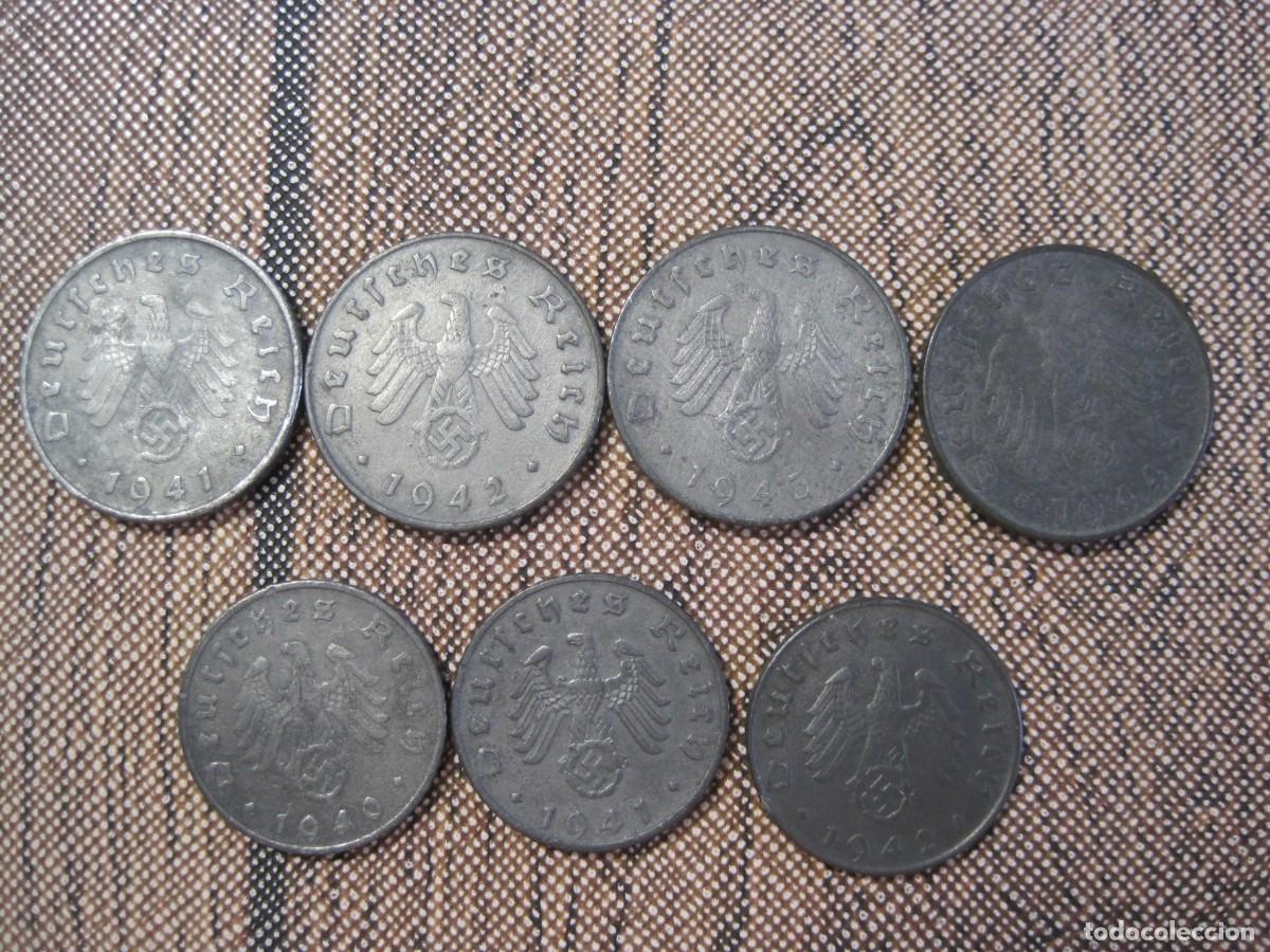 Monedas antiguas de Europa: LOTE DE 7 MONEDAS DEL TERCER REICH.