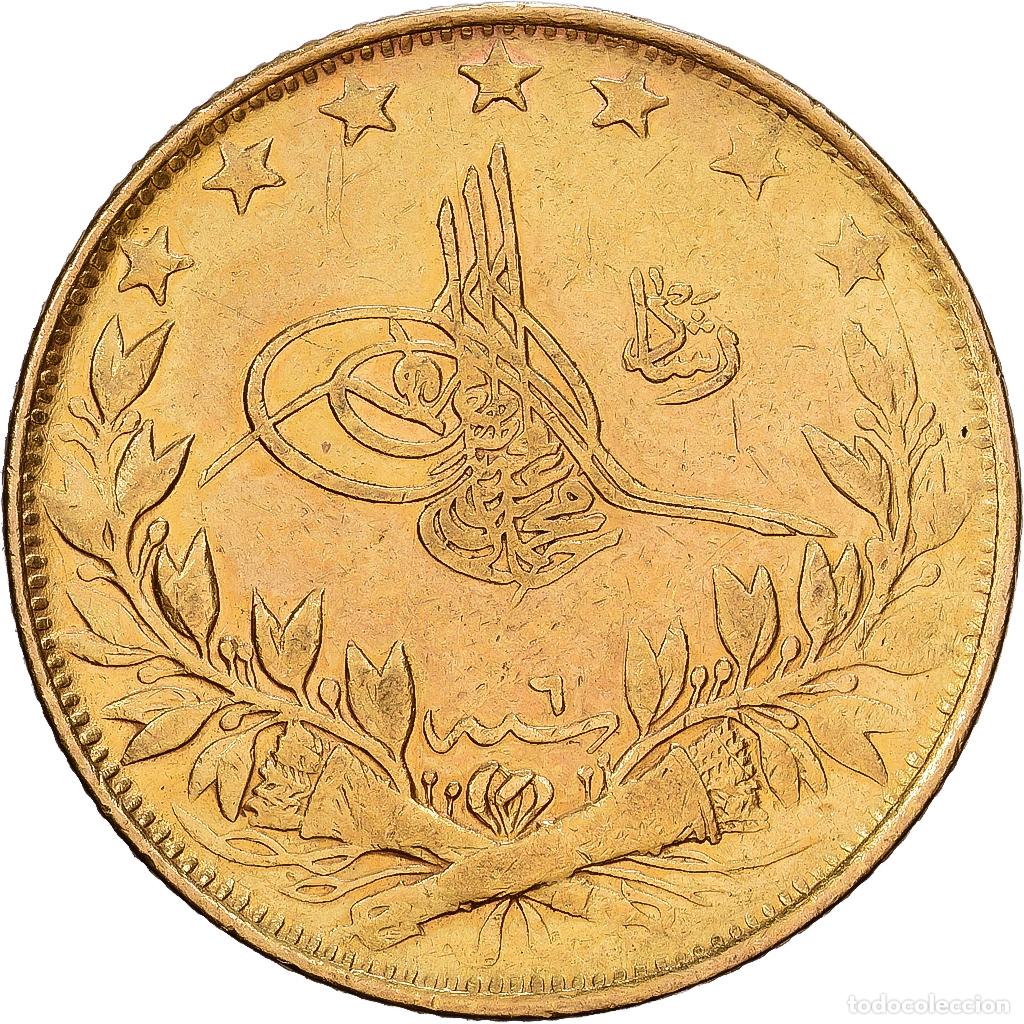 Monedas antiguas de Europa: [#1546444] Ottoman Empire, Mehmed V, 100 Kurush, 1909/AH1327, Constantinople, Oro, BC+